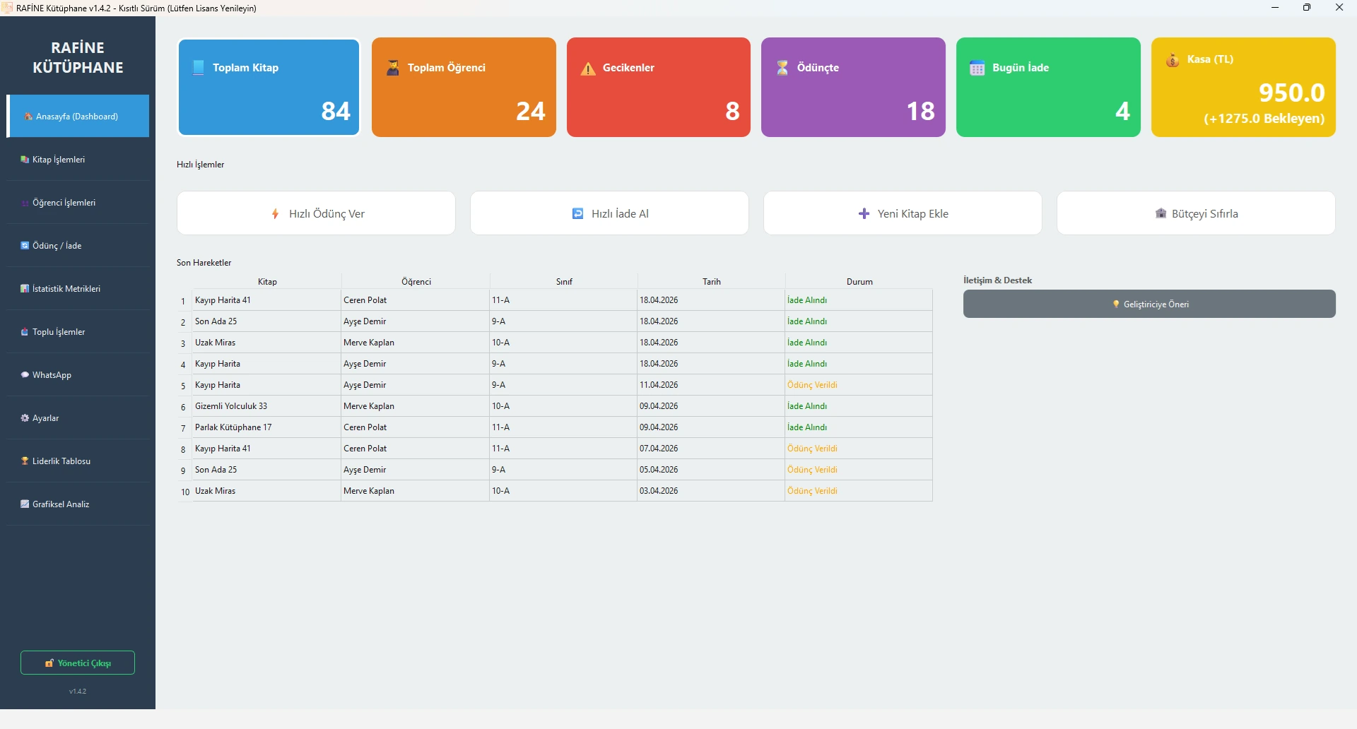 Rafine masaüstü ana ekran